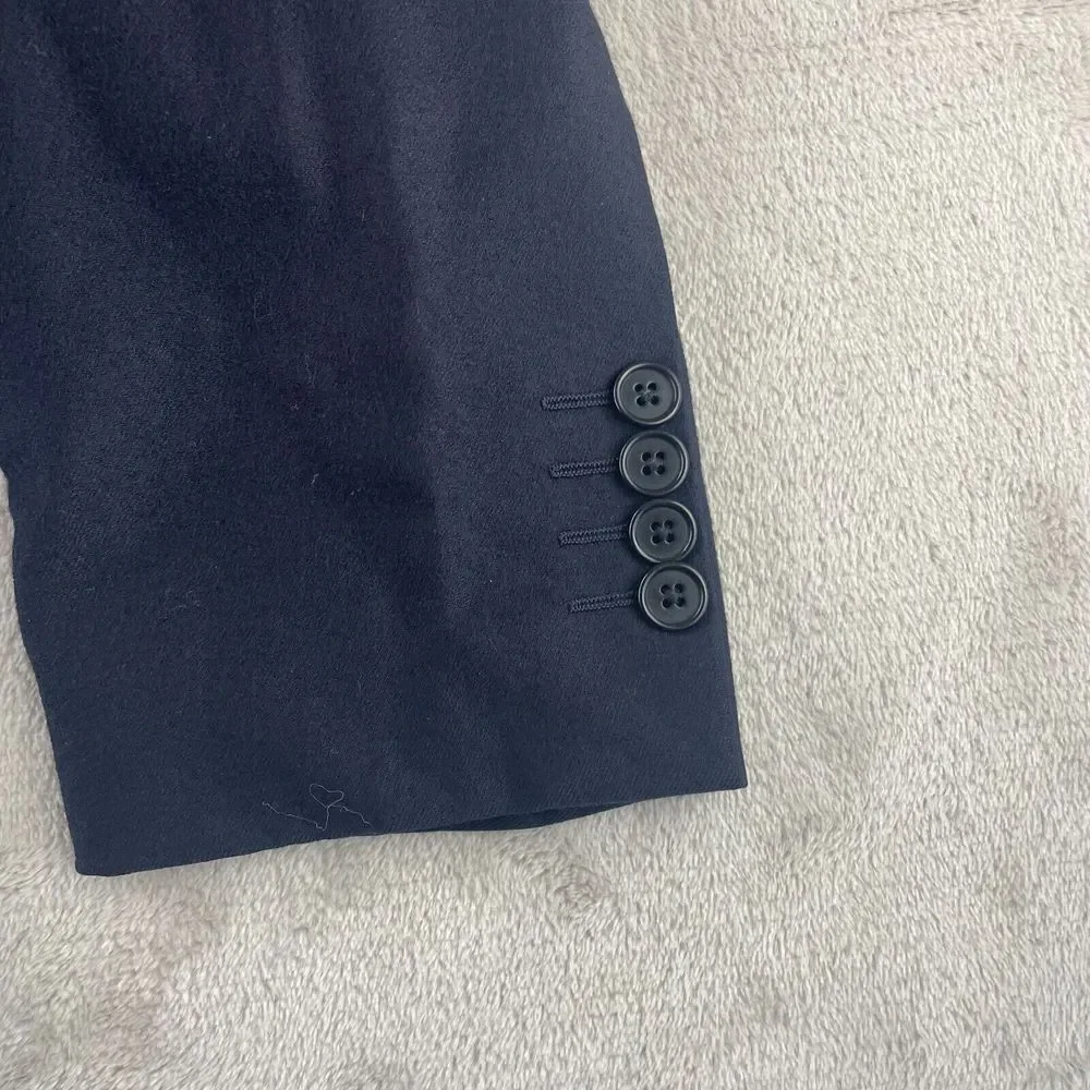 John‎ Varvatos Blazer Men 46R Blue Wool Two-Button Front Lined Sport Coat Jacket
